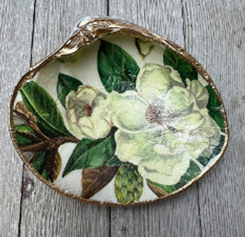 Decoupage Oyster Shell