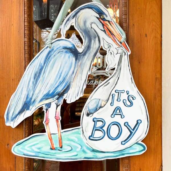 It’s A Boy - Blue Heron Door Hanger