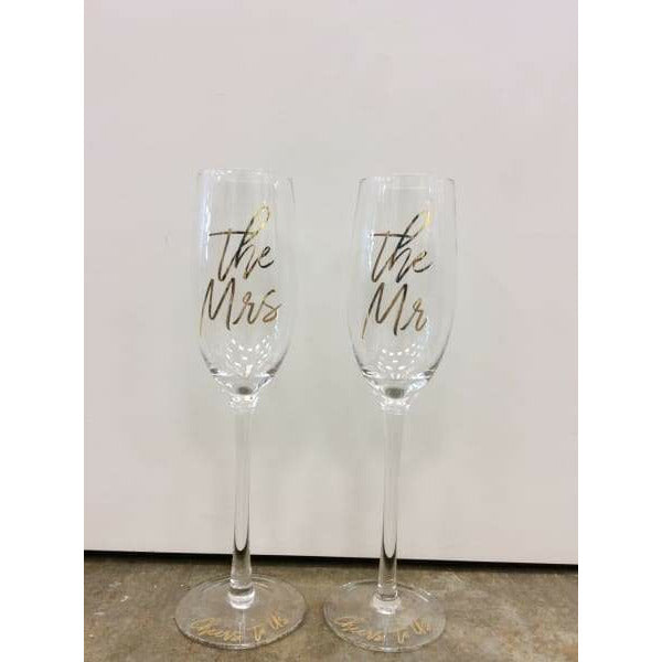 Mr. Mrs. Champagne Set