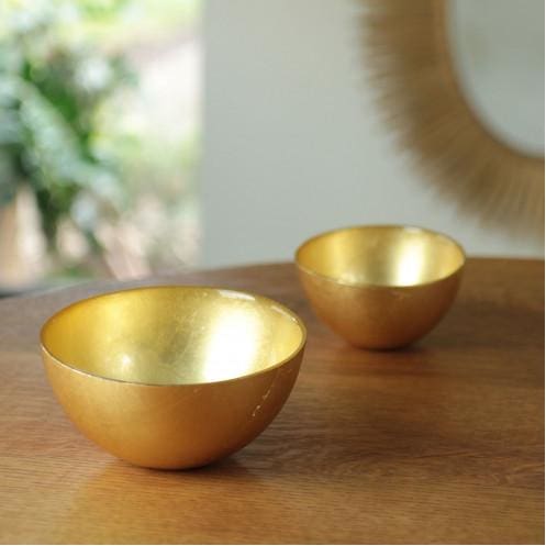 New Orleans Glass Gold Bowl Set