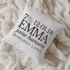 Personalized Birth Stat Pillow