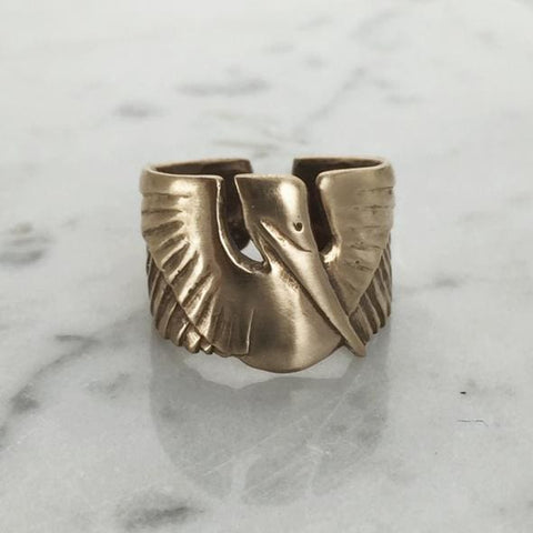 Petite Pelican Cuff Ring