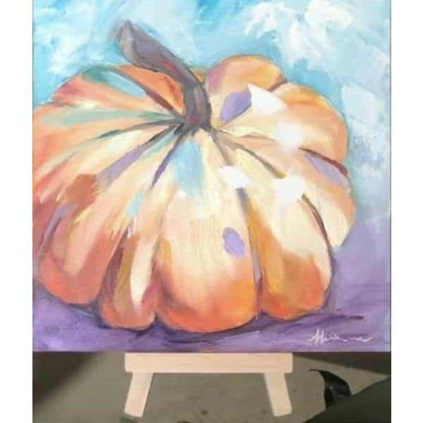 Pumpkin Canvas with Easel