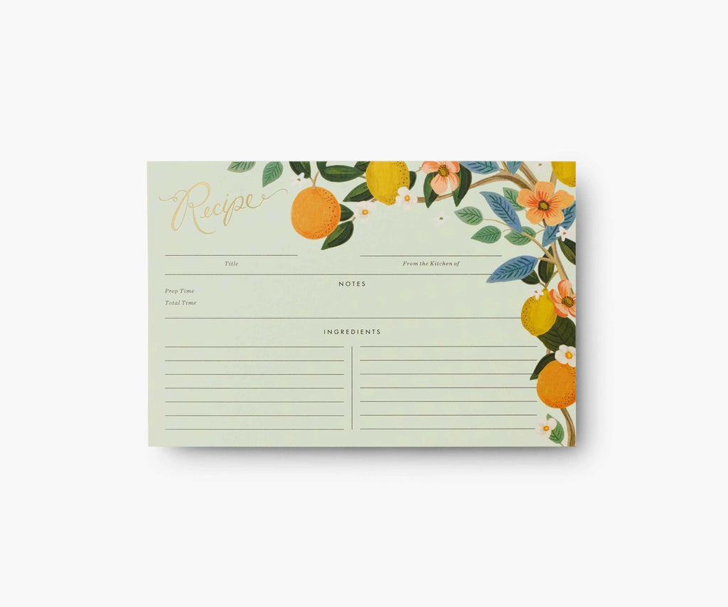 Citrus Grove Recipe Card Set