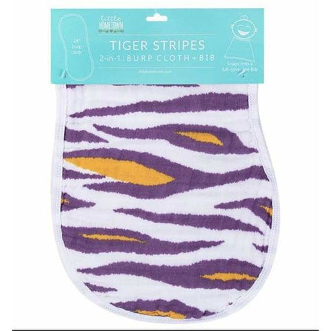 Tiger Stripe Burp Cloth and Bib