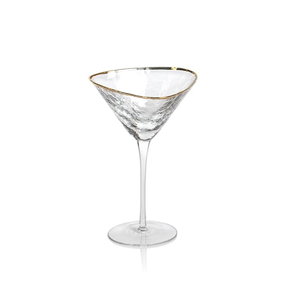 Triangular Clear Martini Glass