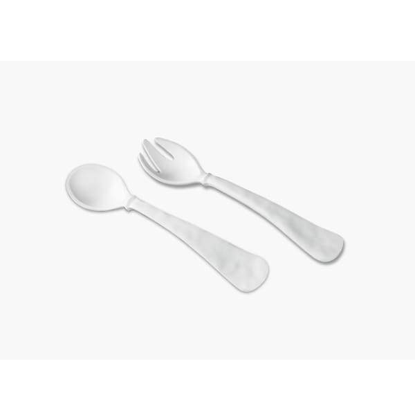 White Salad Servers